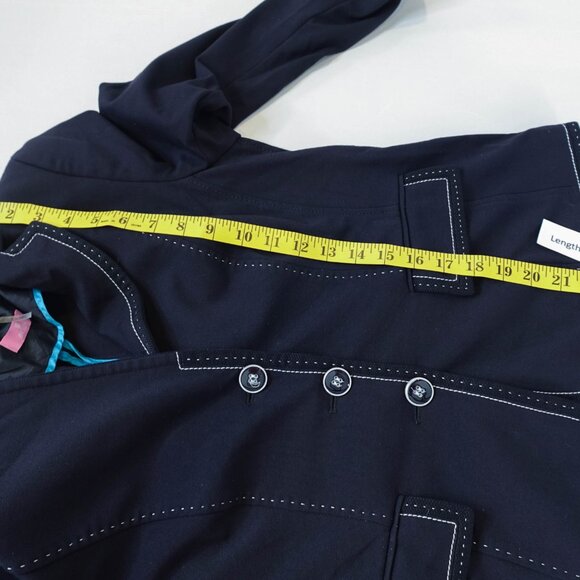 Basler Womens Blazer 40 US 10 Blue Schoolgirl Academia Preppy Old Money Knit - Picture 12 of 14